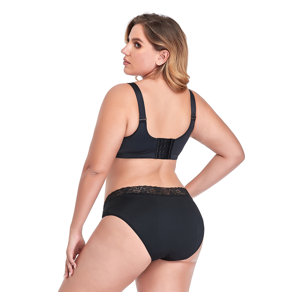 Dames 3-pack Nylon Menstruatie Ondergoed Hipster Mid Rise - Afbeelding 7