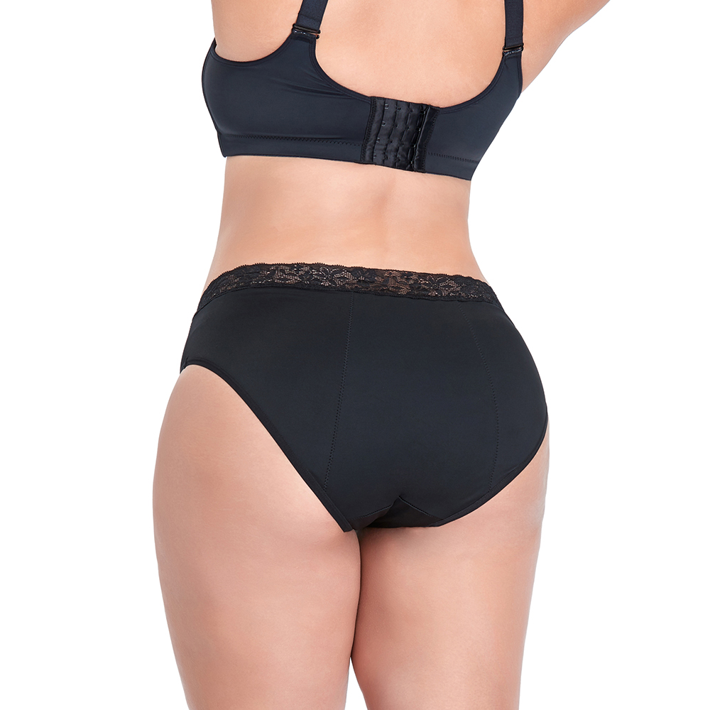 Dames 3-pack Nylon Menstruatie Ondergoed Hipster Mid Rise - Afbeelding 4