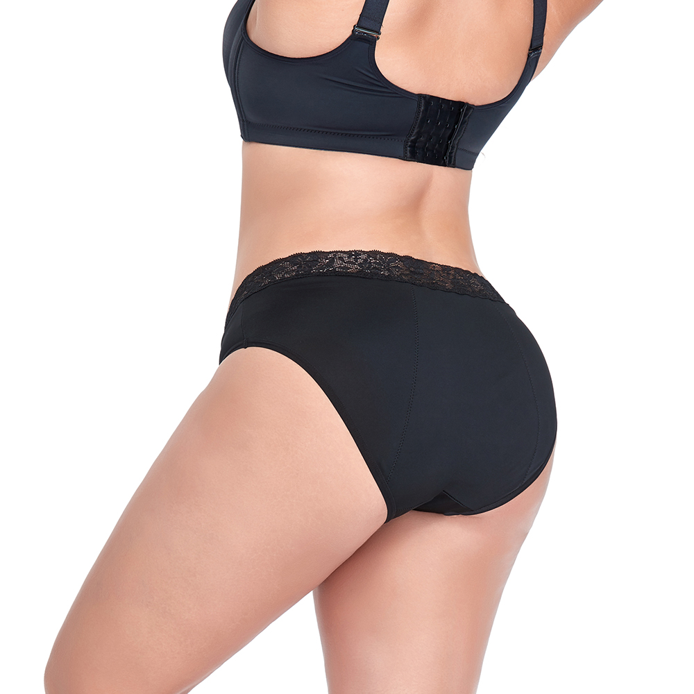 Dames 3-pack Nylon Menstruatie Ondergoed Hipster Mid Rise - Afbeelding 5