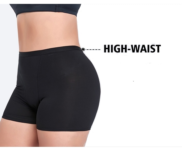 Tiener Bamboe Menstruatie Ondergoed Boxershort High-Waist 4 lagen - Afbeelding 5