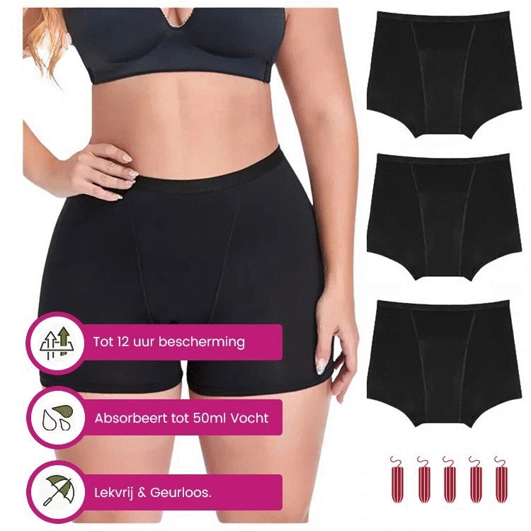 Menstruatie Boxershorts 3 Pack